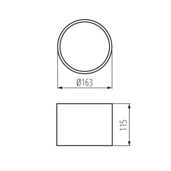 Точковий накладний світильник Kanlux OMERIS N LED 25W-NW-W (23362)