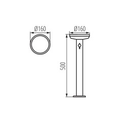 Світильник вуличний Kanlux 25772 Solca O PV 50-B