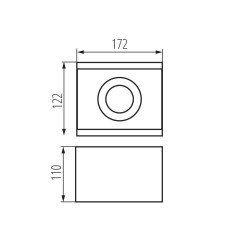 Точковий накладний світильник Kanlux 28460 TORIM DLP 50 W-B