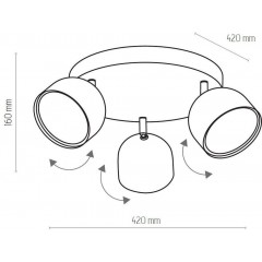 Спот з трьома лампами TK LIGHTING 3423