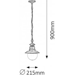 Вуличний підвісний світильник Rabalux 8164 Odessa