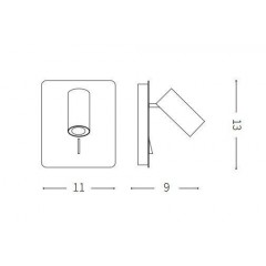 Бра спрямованого світла Ideal lux 239637 Gea AP1 Square Bianco