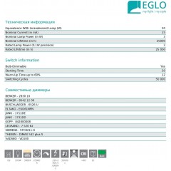 Світлодіодна лампа Eglo 11868 ST18 3W G9
