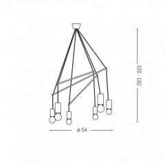 Люстра-підвіс Ideal lux 186795 POP SP6 Bianco