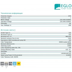 Світильник для ванної Eglo 94716 Calnova