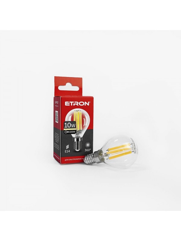 Лампа світлодіодна ETRON Filament 1-EFP-157 G45 10W 3000K E14