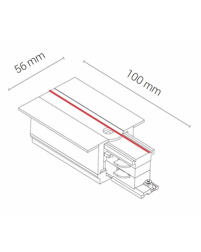 Елемент трекової системи Nowodvorski 8234 CTLS RECESSED POWER END CAP LEFT (PE-L) WHITE CN