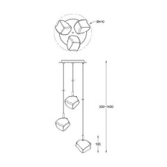 Люстра-підвіс Zuma Line Rock Pendant P0488-03D-B5FZ