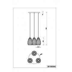 Люстра-підвіс Trio Onyx 301300342
