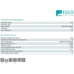 Точковий врізний світильник Eglo 97591 Fiobbo