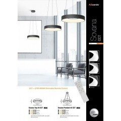 Люстра сучасна Azzardo AZ3438 Sovana Pendant 45 CCT (grey)