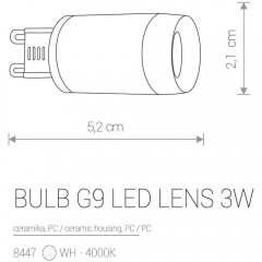 Світлодіодна лампа Nowodvorski 8447 BULB G9 LED LENS