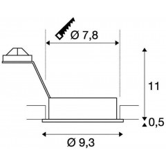Точковий врізний світильник SLV 111711