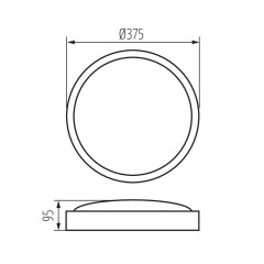 Стельовий світильник Kanlux 26106 Olie Led 375 We-ww