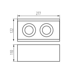 Точковий накладний світильник Kanlux 28462 TORIM DLP 250 W-B