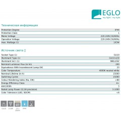 Світильник вуличний Eglo 92737 Riga-LED