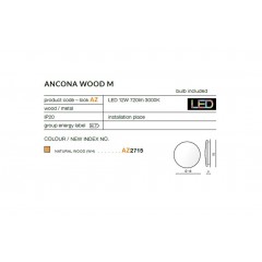Декоративна підсвітка Azzardo AZ2715 Ancona Wood M