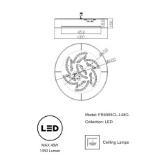 Стельовий світильник Freya FR6005CL-L48G