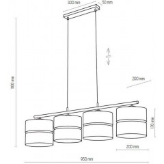 Люстра-підвіс TK lighting 4177 Hilton Silver