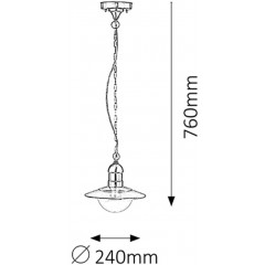 Вуличний підвісний світильник Rabalux 8764 Oslo