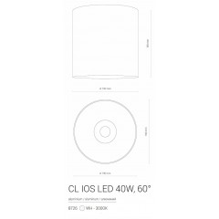 Точковий накладний світильник Nowodvorski 8726 CL IOS LED 40W 3000K 60° WHITE CN