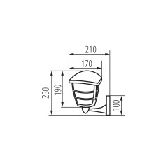 Світильник вуличний Kanlux Rila 23L-UP (23580)