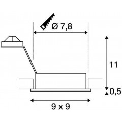 Точковий врізний світильник SLV 111726