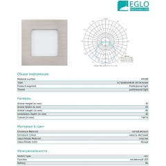 Точковий врізний світильник Eglo 64598 Fueva 1