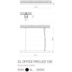 Стельовий світильник Nowodvorski 8295 CL OFFICE PRO LED 150 40W 3000K BLACK PL