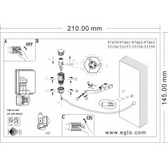 Світильник вуличний Eglo 97462 Faedo 3