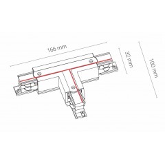 Елемент трекової системи Nowodvorski 8236 CTLS POWER T CONNECTOR LEFT 2 WHITE (T-L2) CN