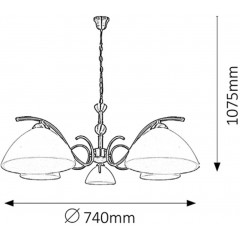 Люстра класична Rabalux 7140 Aurelia