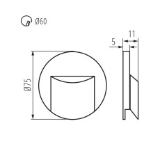 Вбудована підсвітка Kanlux 33335 Erinus LED O B-NW