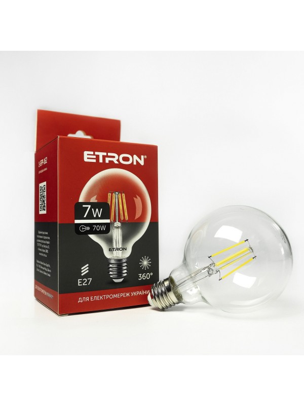 Лампа світлодіодна ETRON Filament 1-EFP-162 G95 7W 4200K E27
