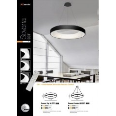 Люстра сучасна Azzardo AZ3449 Sovana Pendant 80 CCT (black)