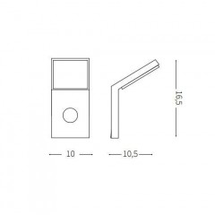 Настінний вуличний світильник Ideal lux 209852 Style AP1 Sensor Bianco