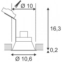 Точковий врізний світильник SLV 113160