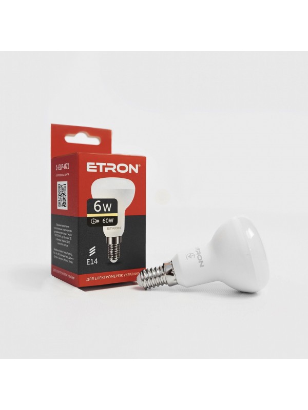 Лампа світлодіодна ETRON Light 1-ELP-071 R50 6W 3000K E14