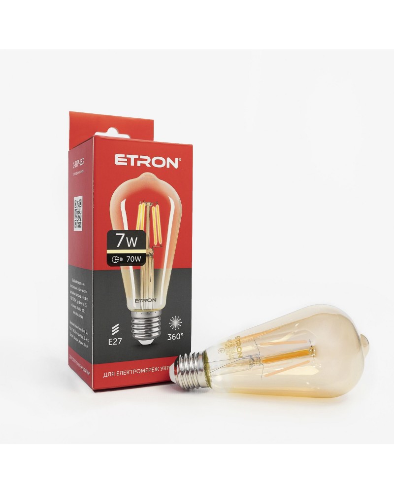 Лампа світлодіодна ETRON Filament 1-EFP-163 ST64 7W 2700K E27