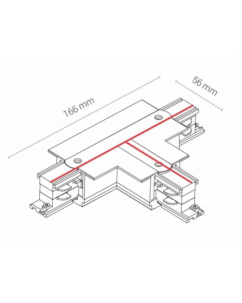 Елемент трекової системи Nowodvorski 8238 CTLS RECESSED POWER T CONNECTOR LEFT 2 (T-L2) WHITE CN