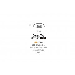 Стельовий світильник Azzardo AZ2668 Donut Top 46 CCT