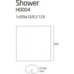 Точковий врізний світильник Maxlight H0004 Shower