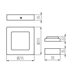 Стельовий світильник Kanlux 27213 Kanti V2LED 18w-nw-sn