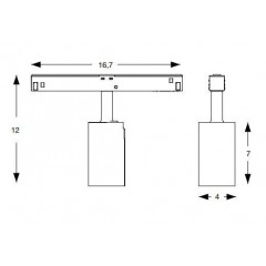 Світильник для трекової системи Ideal lux 248912 Oxy Track Single 8W Bianco