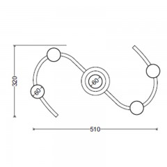 Спот-система Svoji SV0046-5 BK+GD