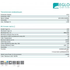 Настільна лампа Eglo 97045 La Seca