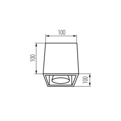 Точковий накладний світильник Kanlux 27030 Algo Gu10 Cl-b