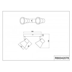 Спот з двома лампами Trio Antony R80042078