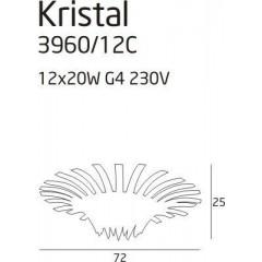 Кришталева люстра Maxlight 3960/12C Kristal