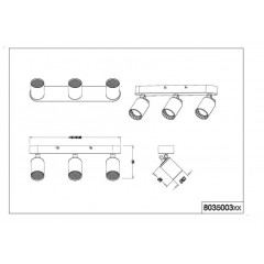 Спот з трьома лампами Trio Pago 803500331